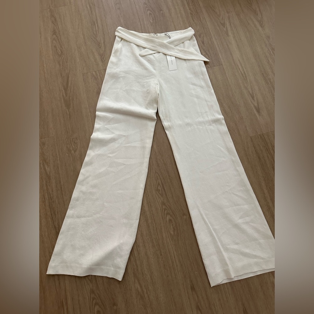 Veronica Beard Dallas tie waist palazzo pant
